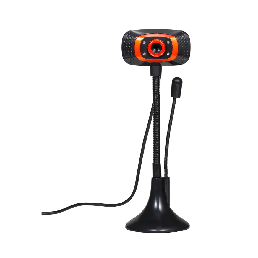 WebCam 480p Usb Com Led e Microfone Usb 2.0 Com Tripé Flexivel
