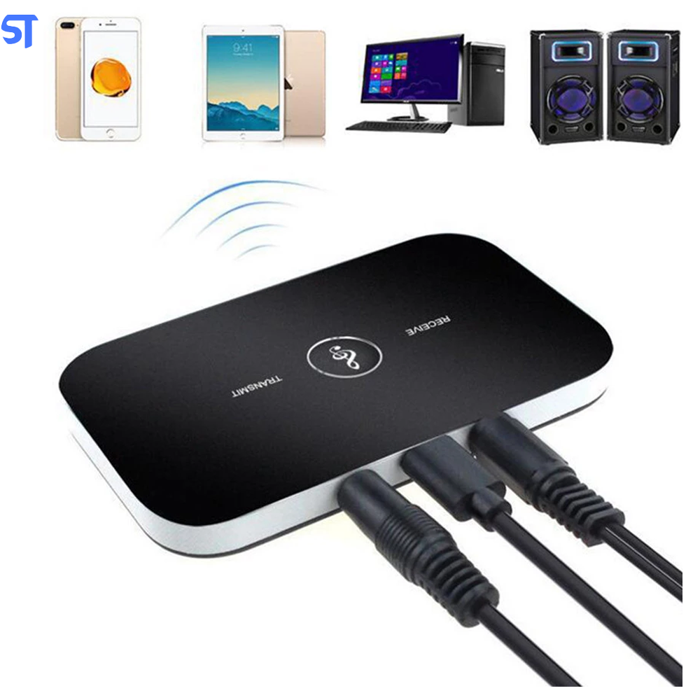 Transmissor e Receptor 2 em 1 de Áudio Bluetooth 5.0 Cabo AUX Micro Usb