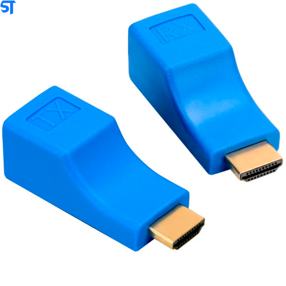 Extensor Hdmi 4k 30 Metros Via 1 Cabo De Rede Rj45 Cat5e/6