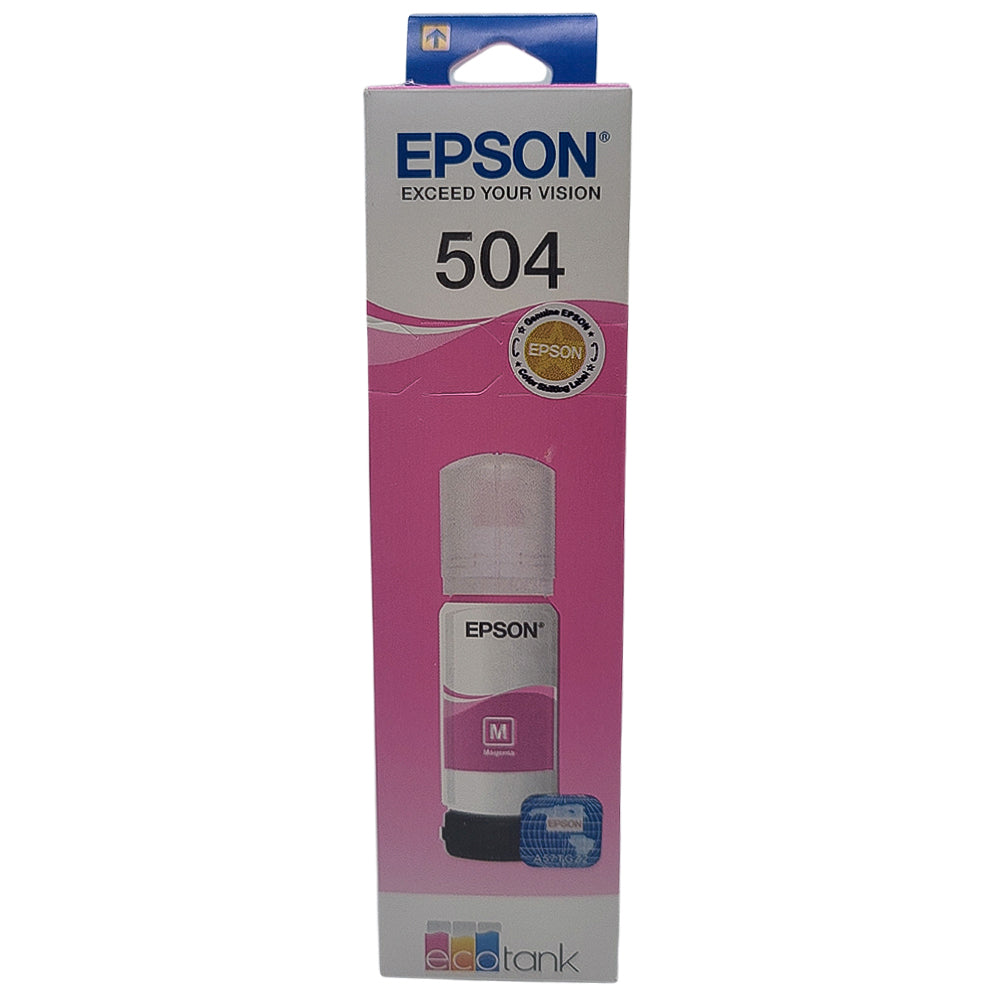 Refil de Tinta Epson Corante 504/544 Magenta 70ML Para Ecotank L4150 / L4160 / L4260 / L6171 / L6161 / L