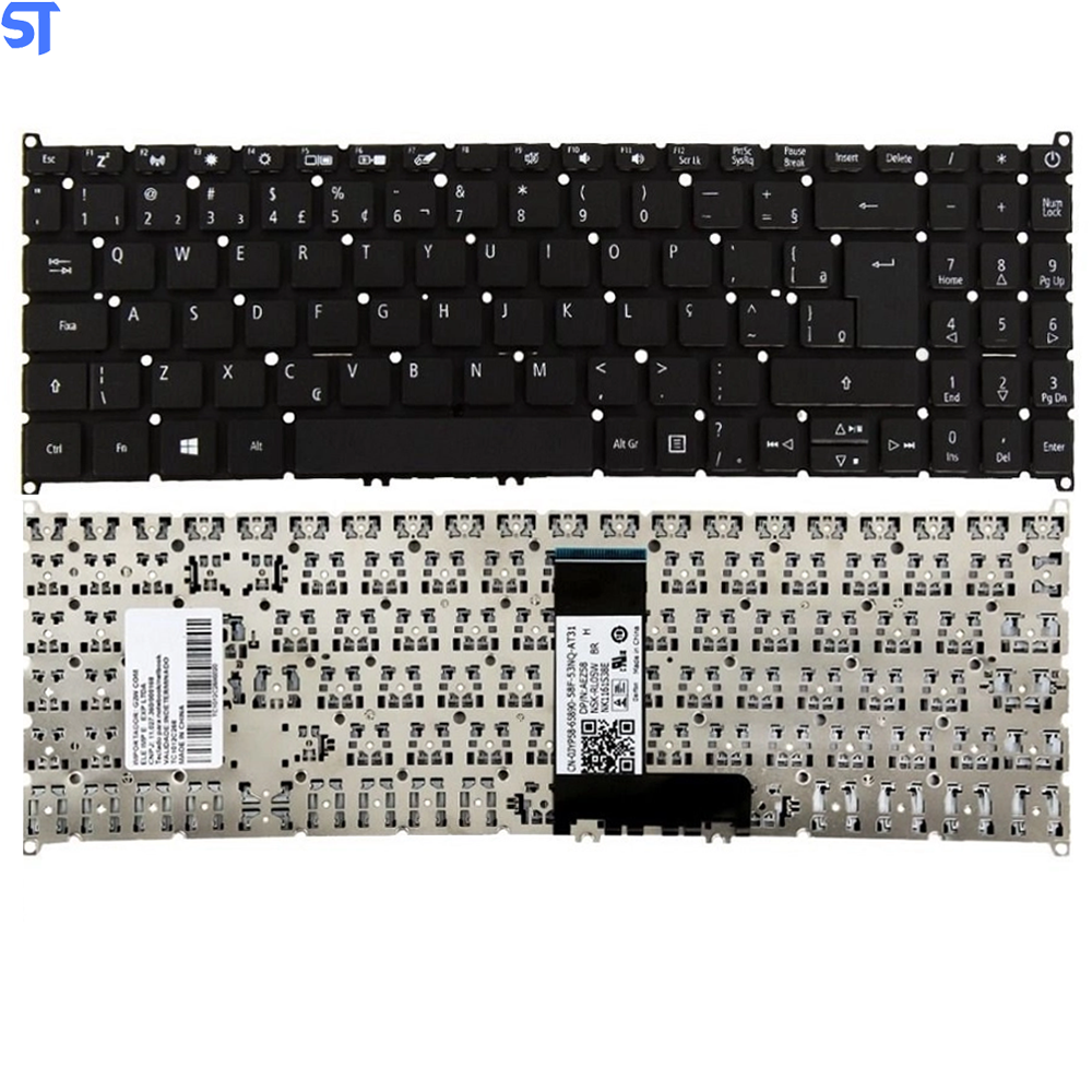 Teclado para Notebook Acer Aspire A315-51-5796 Preto ABNT2