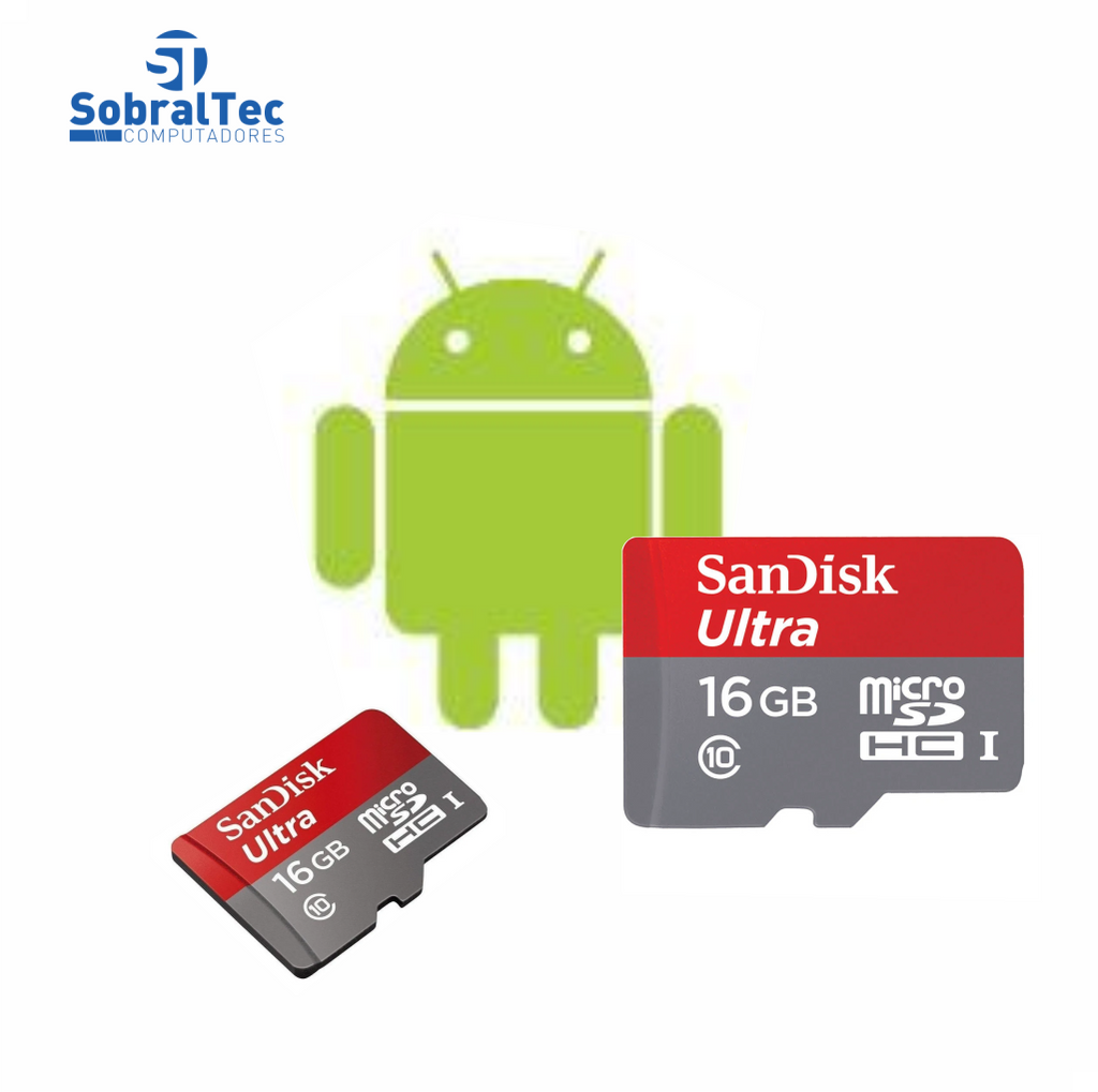 Cartão De Memoria  Micro Sd Hc 16Gb Classe 10 Ultra Sandisk SDSQUNB-016G-GN3MN