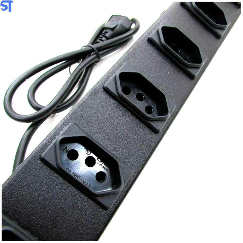 Régua Rack 19 Com 8 Tomadas 1MT 20A Emplac