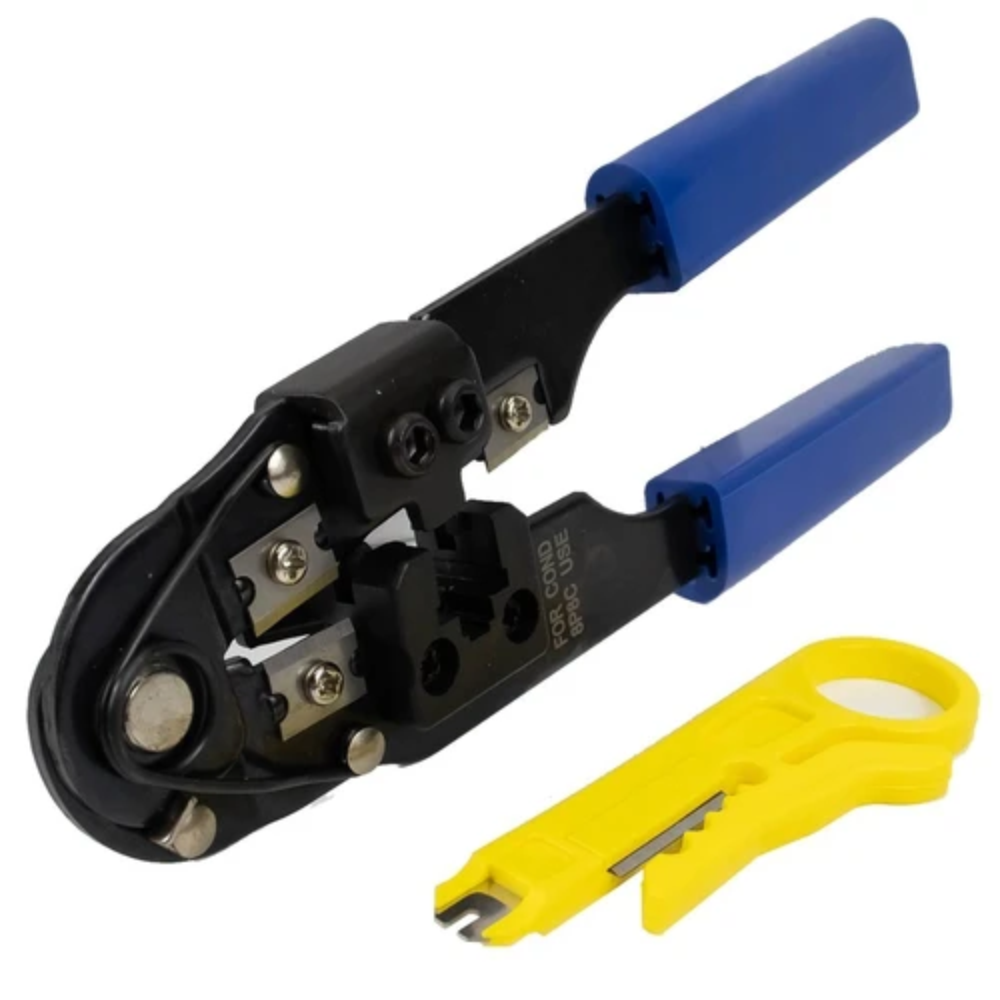 Alicate Crimpador RJ45 RJ12 RJ11 Cortador e Decapador BMAX HT-210C