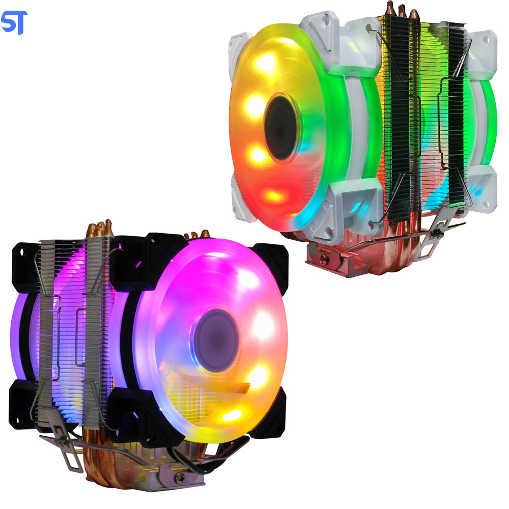 Cooler Gamer Para Processador Dupla Fan LED/Dissipador DX-9107D