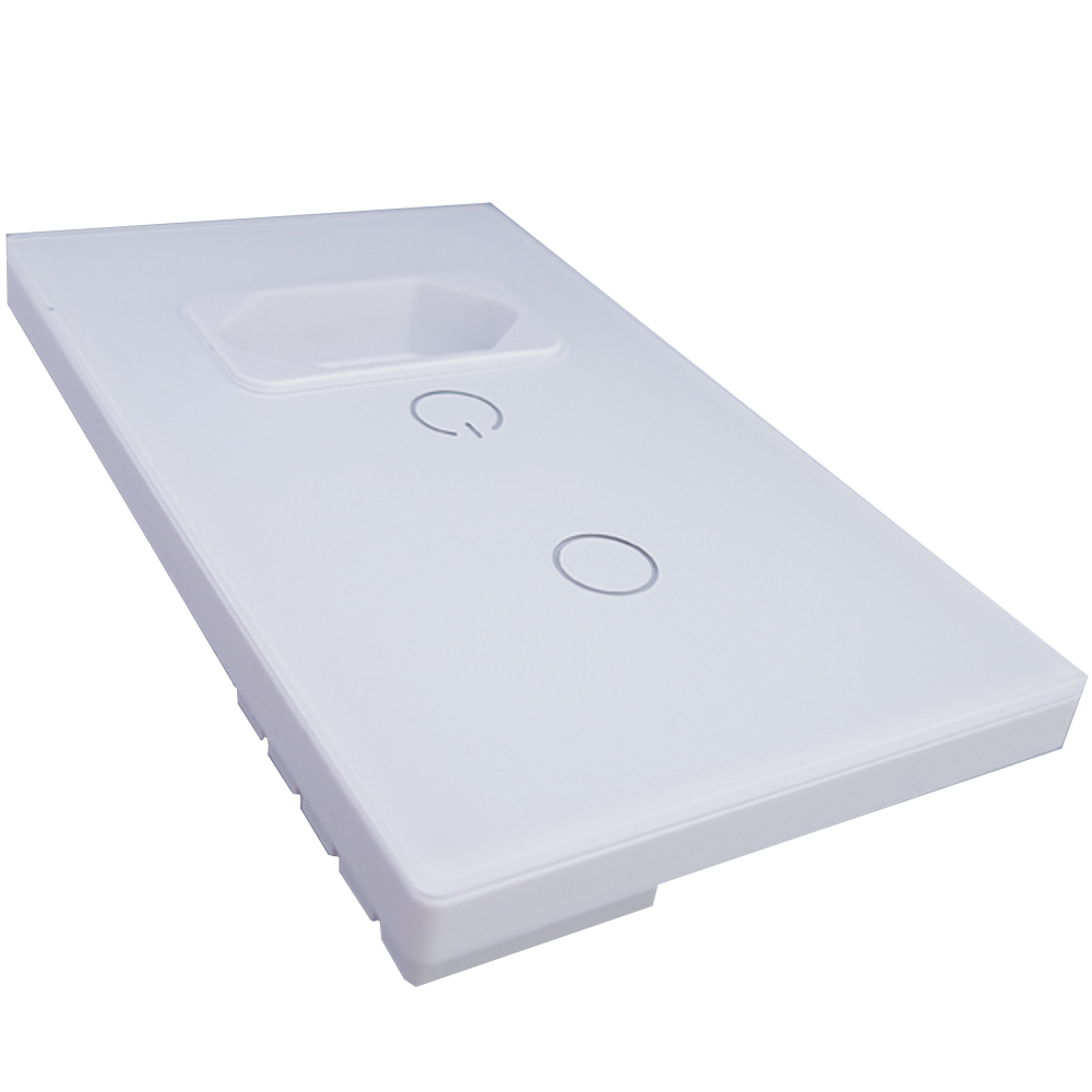 Interruptor Inteligente Para Casa Com Sokcet Padrão Brasileiro 1 Botão Com Amazon Alexa e Google Assistent Tuya - Branco