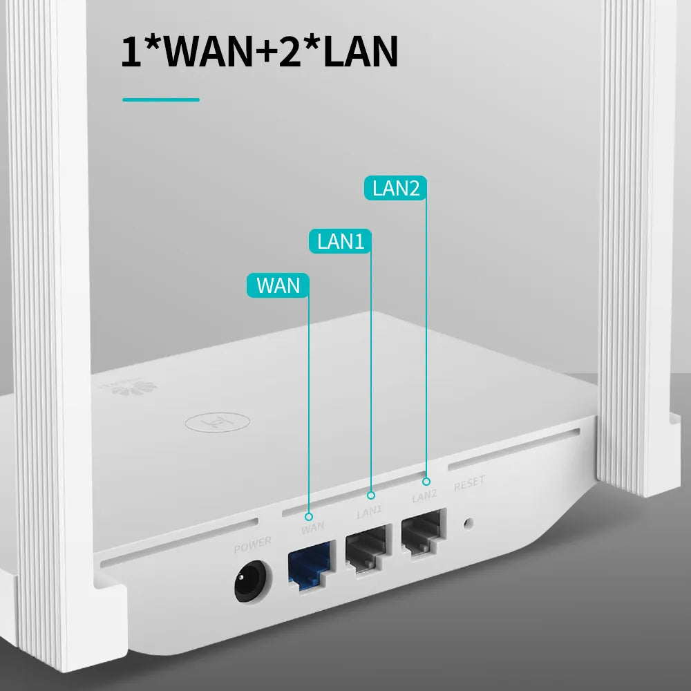 Roteador Wireless Huawei Ws318n, Wi-Fi, 1 Porta Ethernet N 300 MB/s, 2 Antenas, Branco