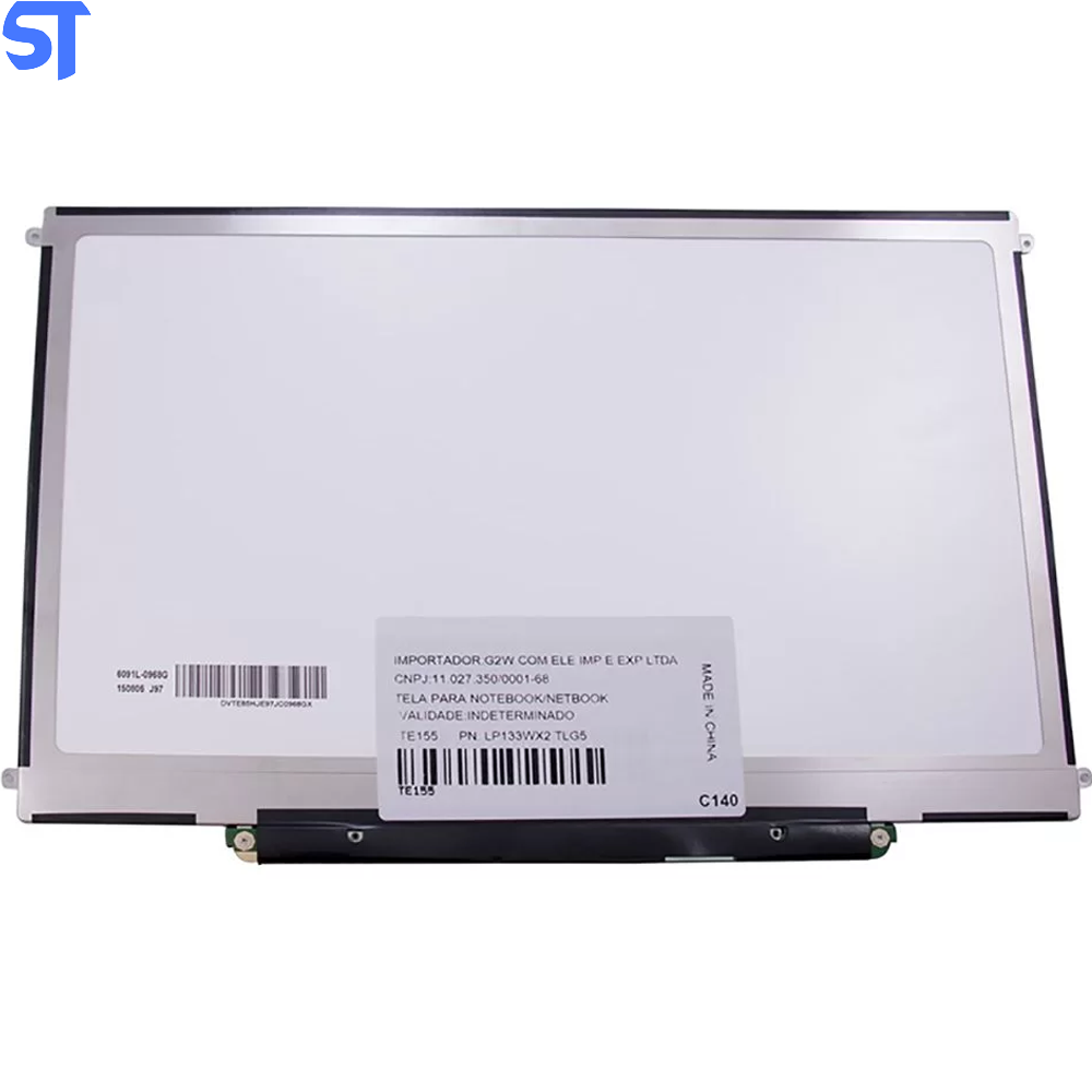 Tela Notebook LED Slim 13.3 Polegadas 40 Pinos- Sides  - 1280X800 - Canto Inferior Direito - Brilhosa - Lp133Wx2 Tlg5