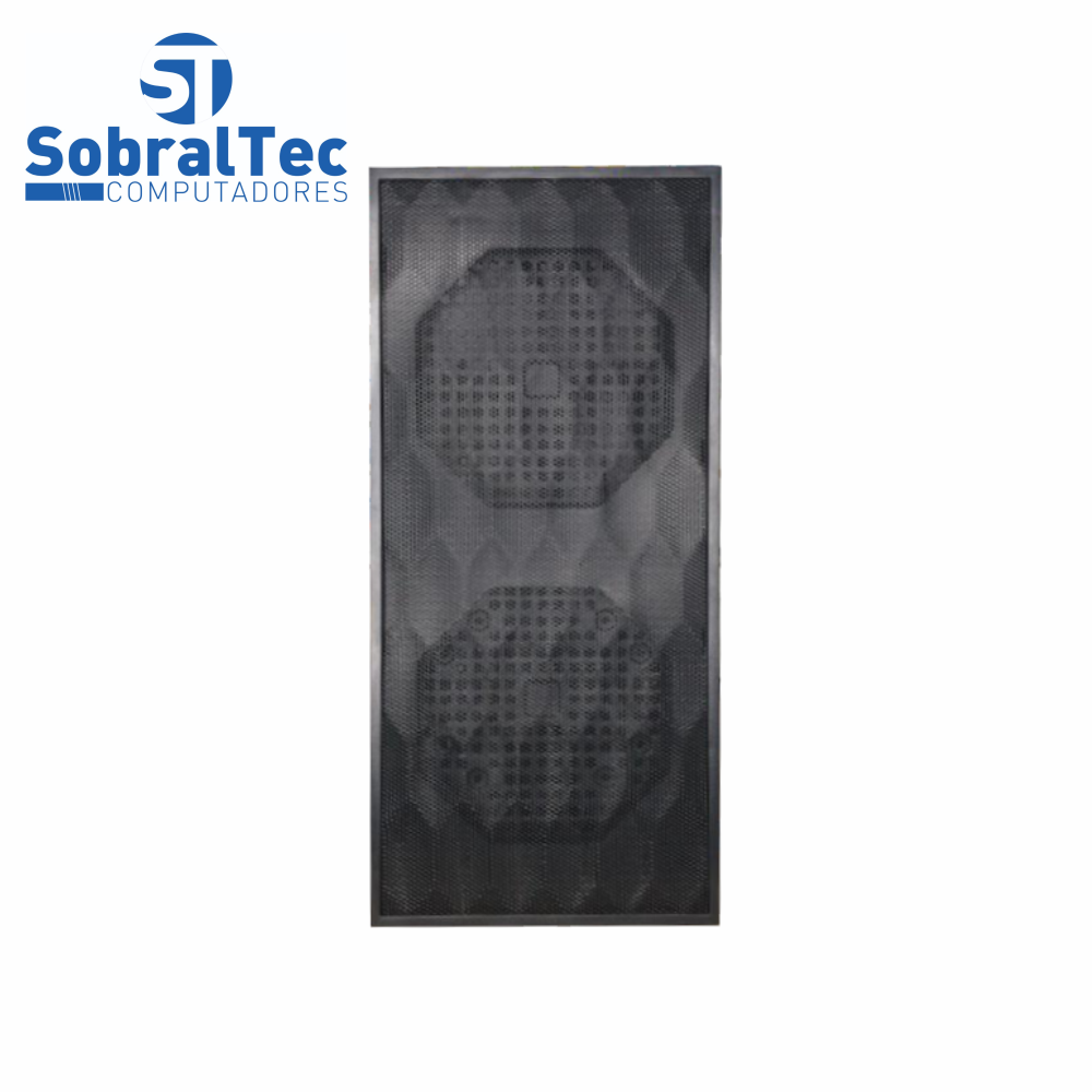 Gabinete Mini SobralTec Preto Com Lateral em Acrílico - Sem Fonte