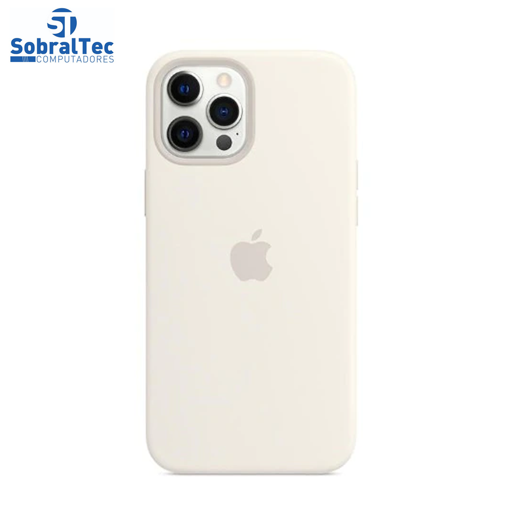 Case De Silicone Para iPhone 12 Pro Max Na Cor Bege