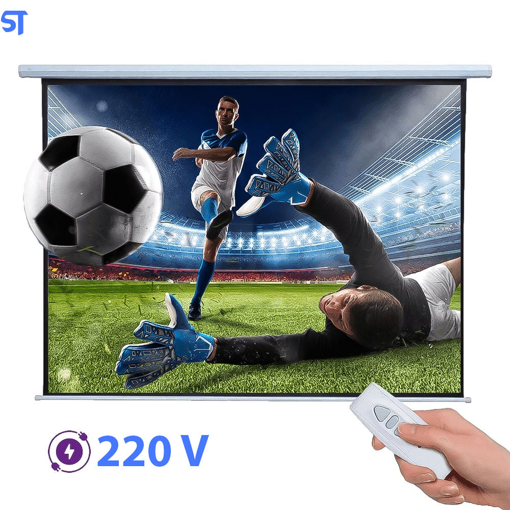 Projetor Goldentec GT3500 Full HD 3500 Lumens com 2 HDMI, 2 USB, AV e VGA + Tela de Projeção Elétrica 150x200cm 220V GT