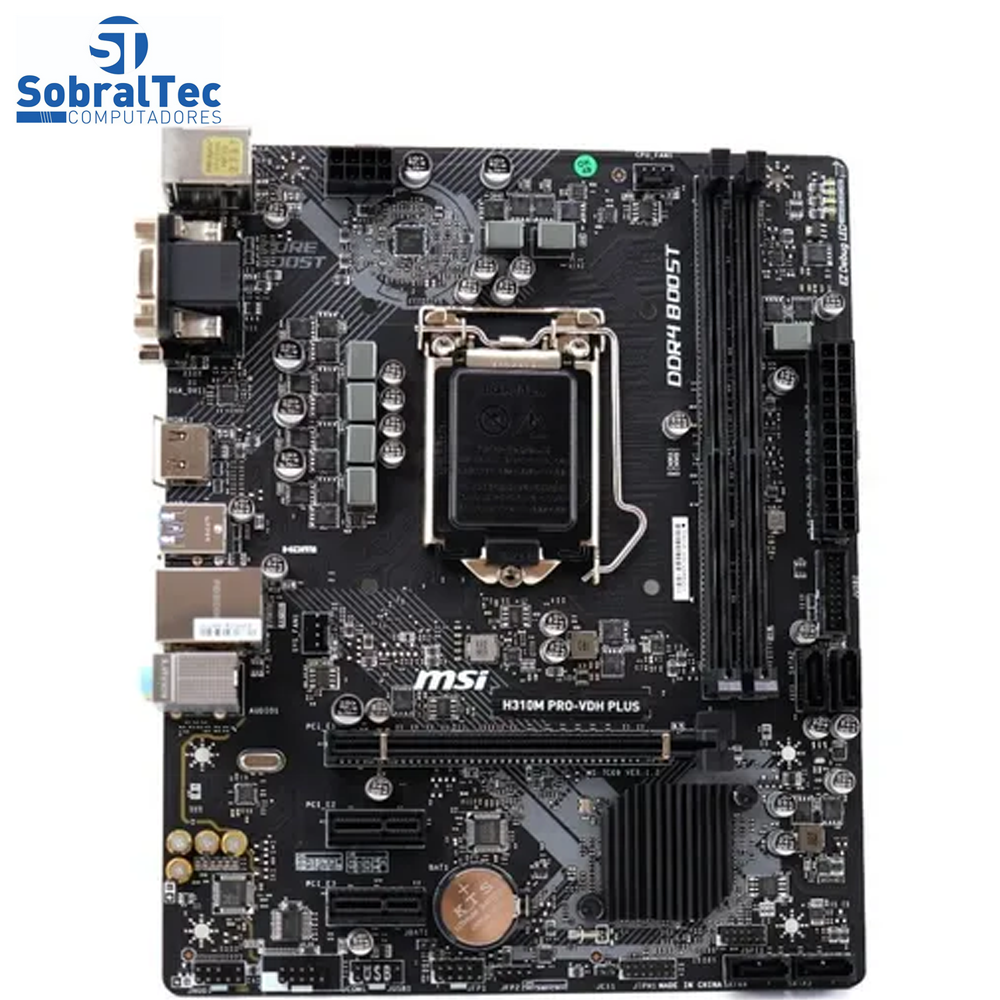 Kit Placa Mãe Msi H310m Pro-Vdh Plus Intel 1151 Ddr4 Chipset H310 + Processador Intel Core i5-9400F 2.9 ghz