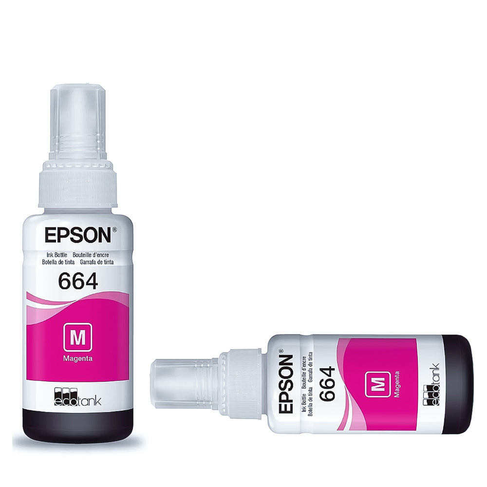 Refil de Tinta Epson 664 Magenta 70Ml Original T664120 AL Rende até 4.000 Paginas  L110 / á L395 / L495- Sem Caixa