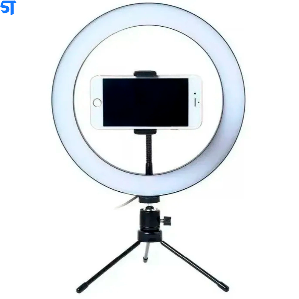 Iluminador Ring Light 3 Cores Ajustável e 10 Níveis De Brilho LAM-8593