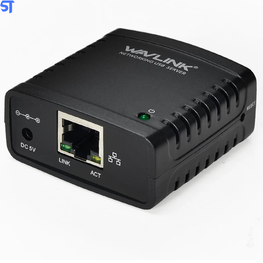 Print Server Adaptador de Rede Wavlink Mini Usb 2.0 Lrp de 100mbp Servidor de Impressão, Adaptador de Energia Lan Com Wi