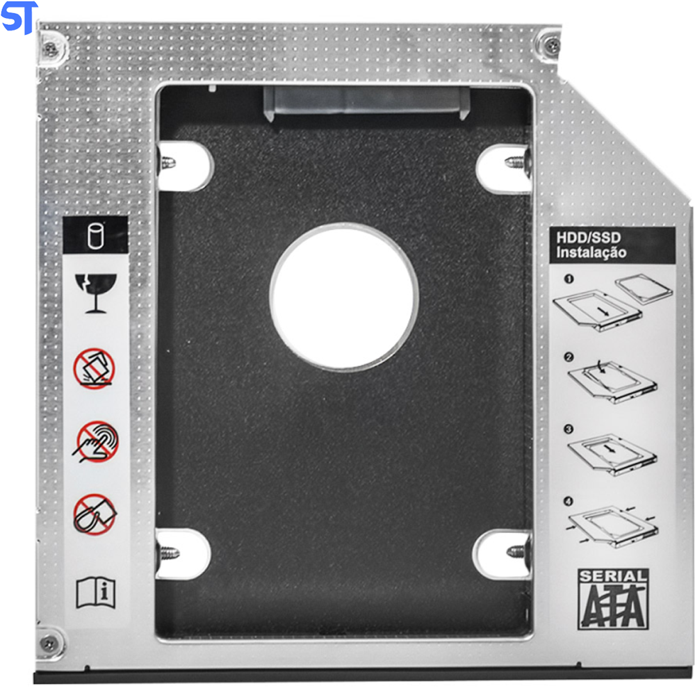 Gaveta Caddy Adaptador Para Segundo HD De Notebook Ou Ssd 12.7mm Knup KP-HD009