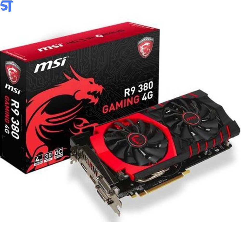 Placa de Video Radeon Msi R9 380 Gaming 4g 4gb Gddr5 256bit, R9-380-gaming-4g - Box