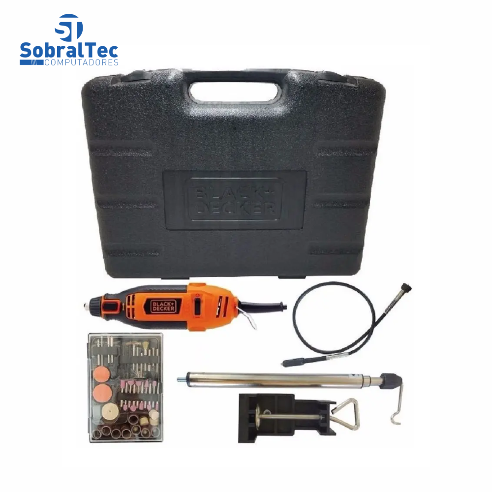 Kit Micro Retífica Com 113 Acessórios Rt18ka 220v Black Decker - Blackedecker