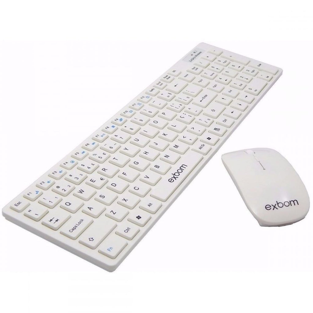 Kit Teclado e Mouse Sem Fio Exbom BKS1000