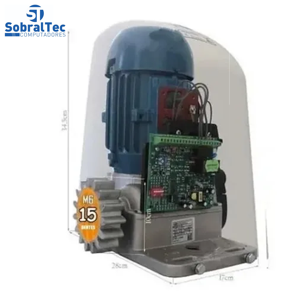Motor de Portão Mov Deslizante Dzi 2.5 M6 Sensor Hall 220V - Rossi