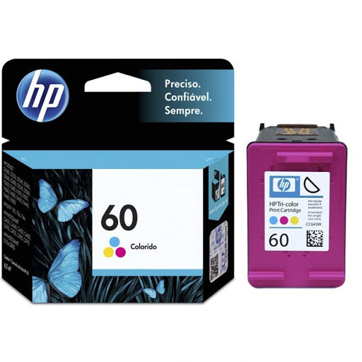 Cartucho Hp 60 Color Cc643wb -3 Mls-Original Rende Até 165 Paginas