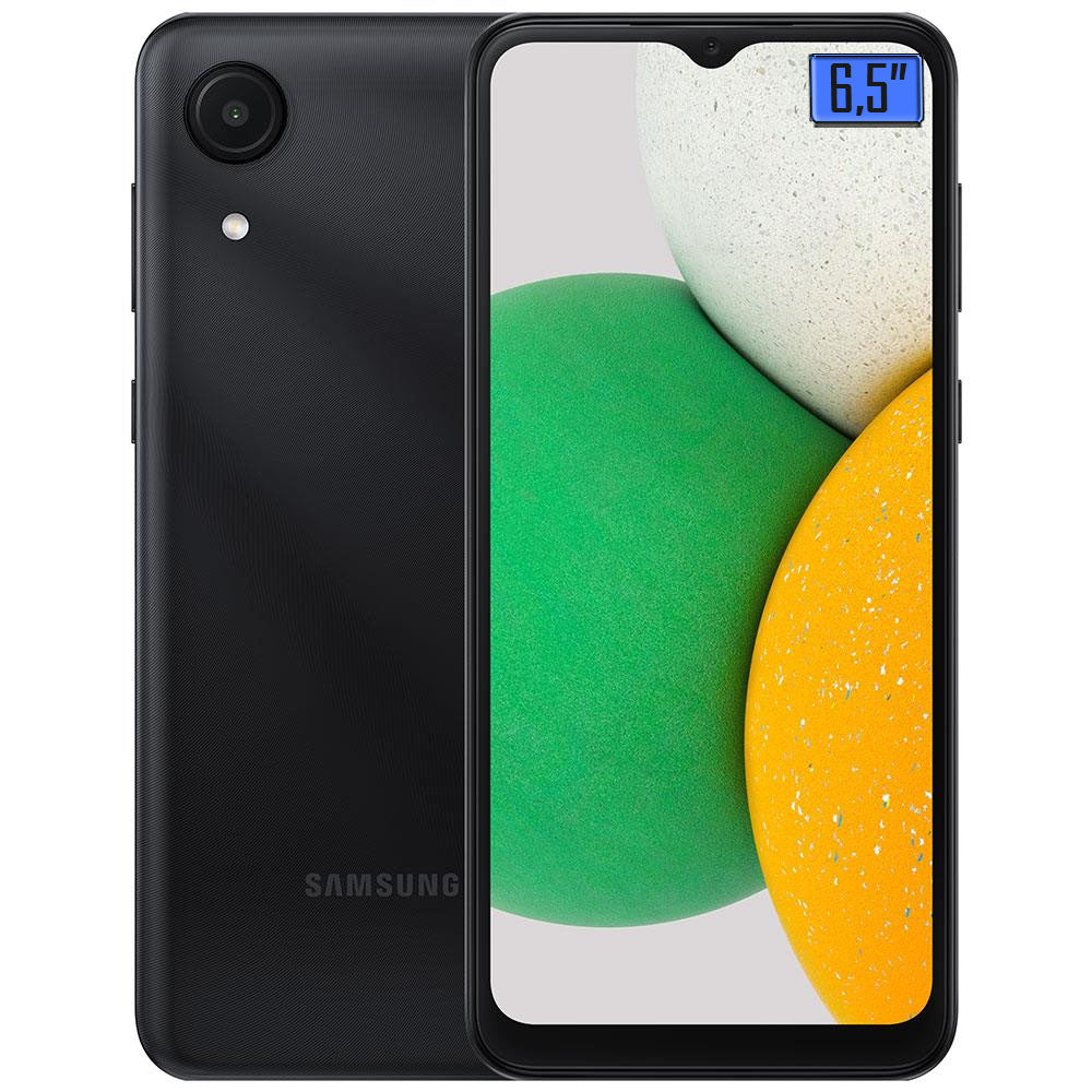 Smartphone Samsung Galaxy A03 Core 32GB Onyx 4G - Octa-Core 2GB Ram 6,5” Câm 8MP + Selfie 5MP