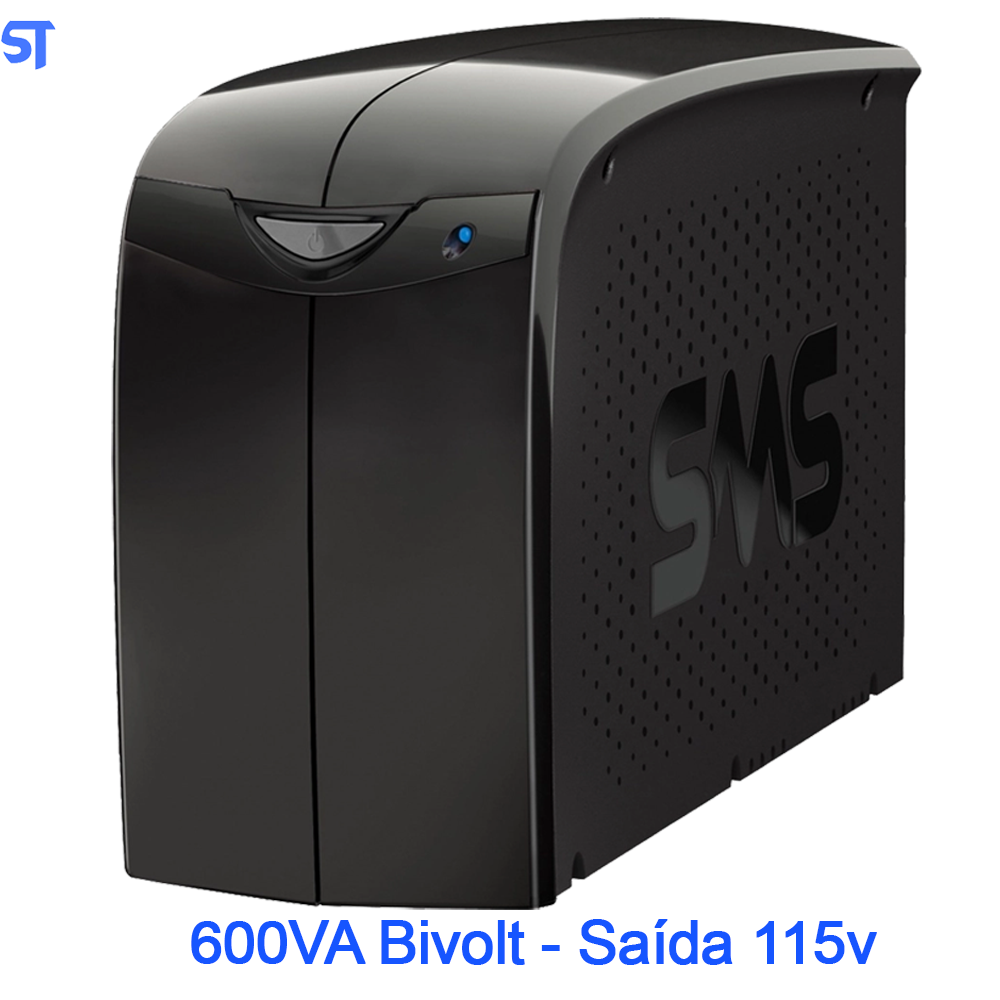 Nobreak SMS 600VA 4 Tomadas - Linnus UPS PDV - Bivolt - Saída 115v