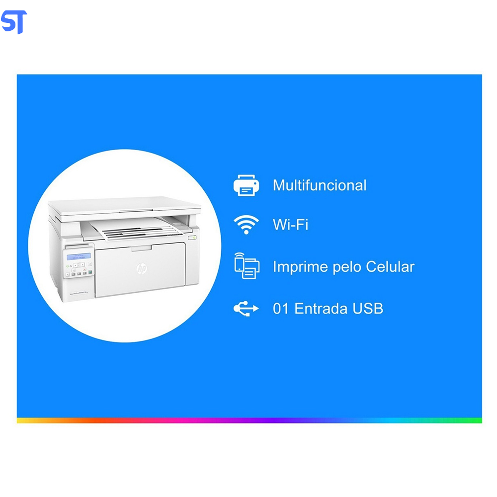 Impressora Multifuncional Hp Laserjet Pro M132nw - 110V