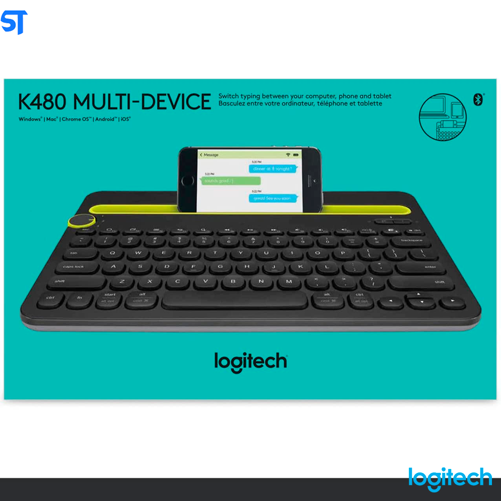 Teclado Bluetooth Multi-device Para Computadores, Tablets E Smartphones - Logitech - K480