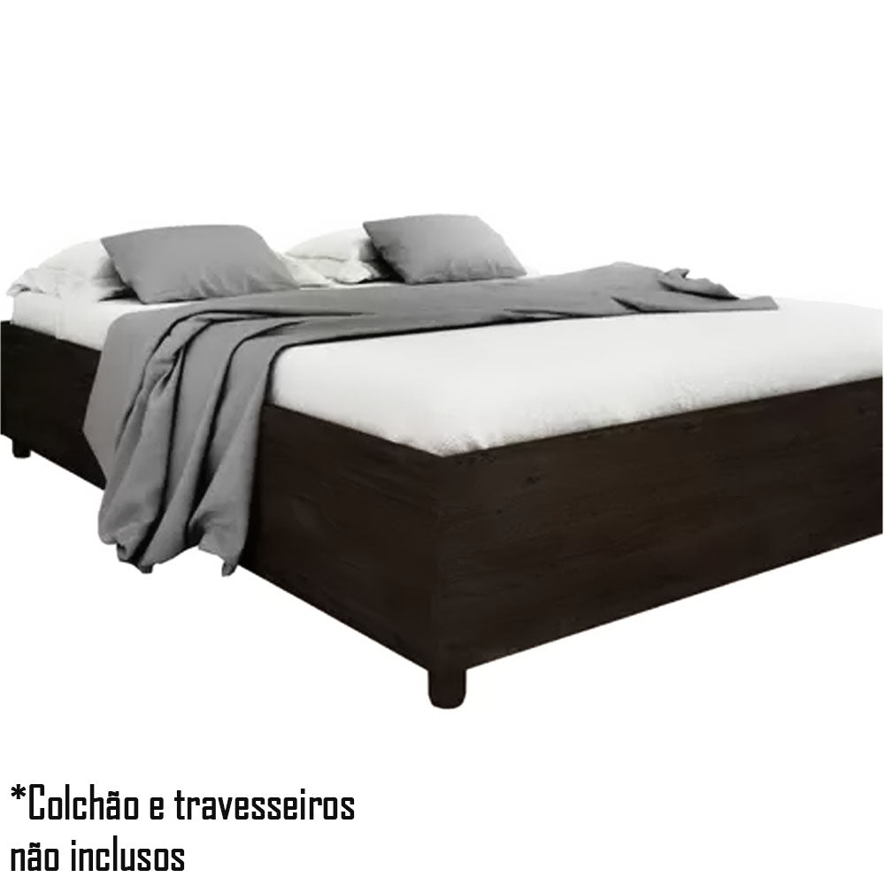 Cama Casal Mônaco Tcil Móveis Cumaru Rustic - Sem Colchão