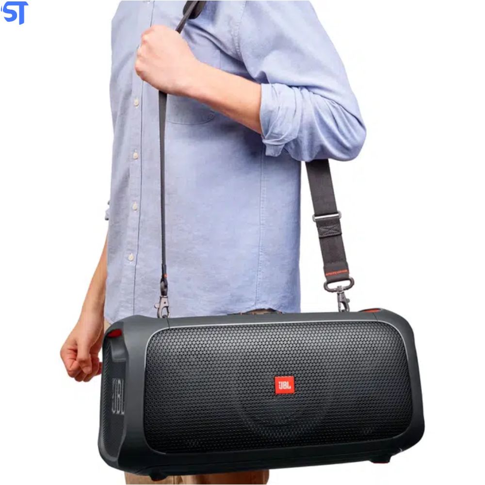 Caixa de Som Portátil Bluetooth JBL PartyBox On-The-Go, Com Microfone Sem Fio e Efeitos de Luzes - JBLPARTYBOXGOBBR2