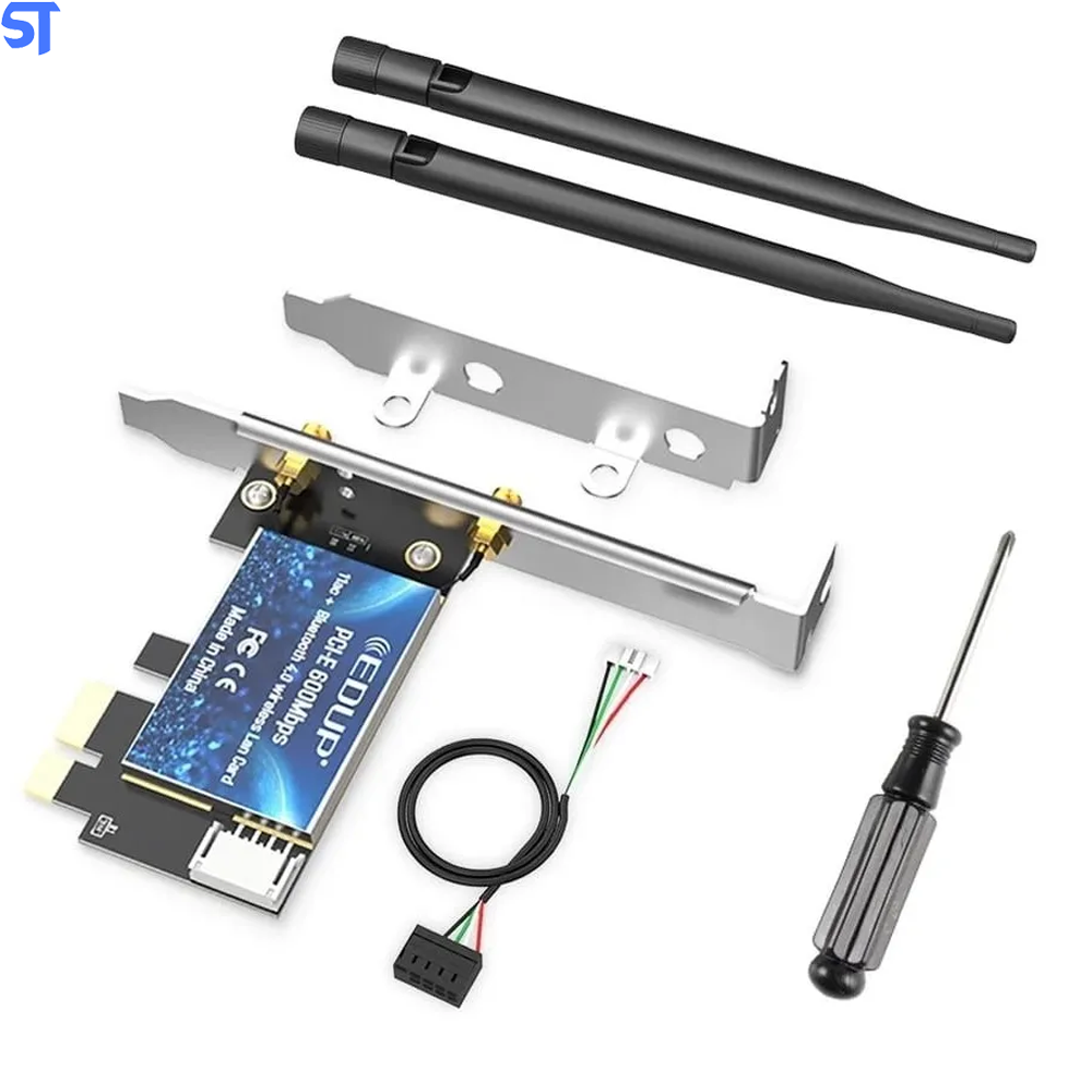Placa Pci-e Bluetooth 4.0 e Wi-Fi Dual Band 2.4g/5ghz Rede Edup