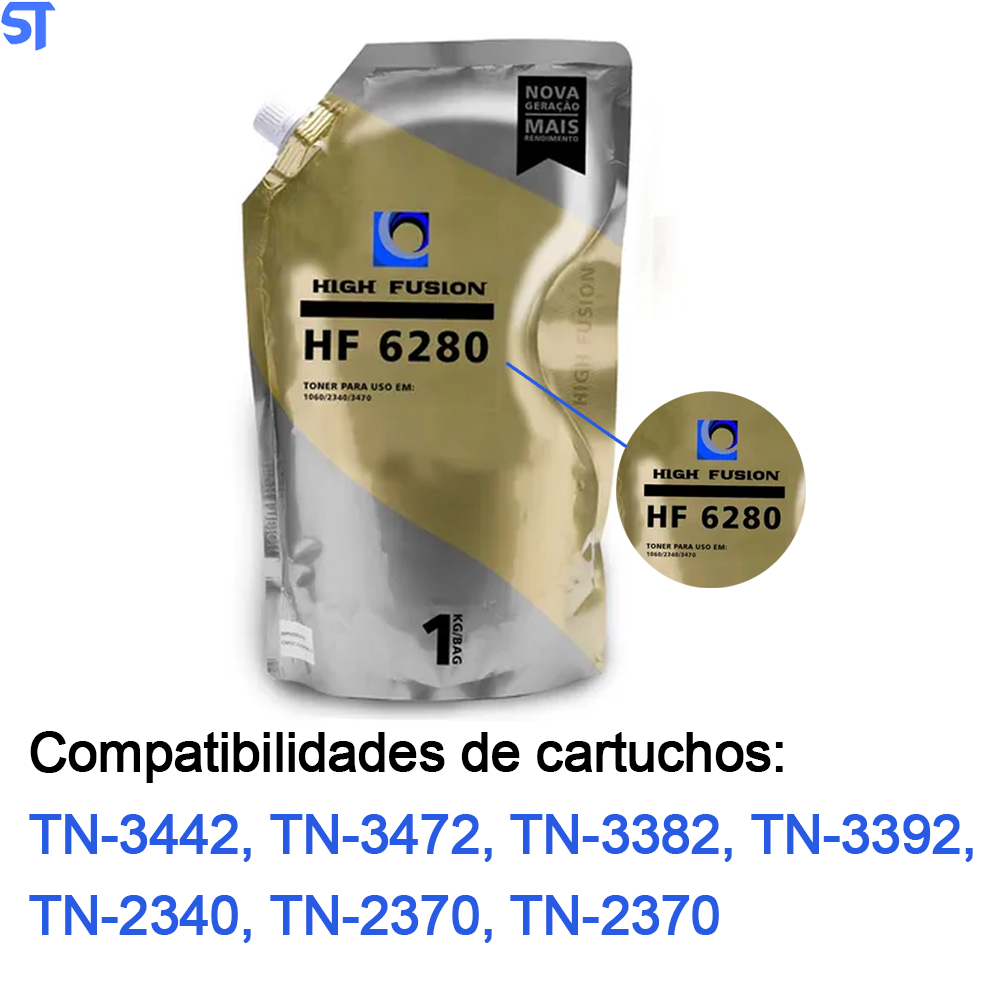 Pó Refil de Toner  Brother - 1 Kg High Fusion HF-6280