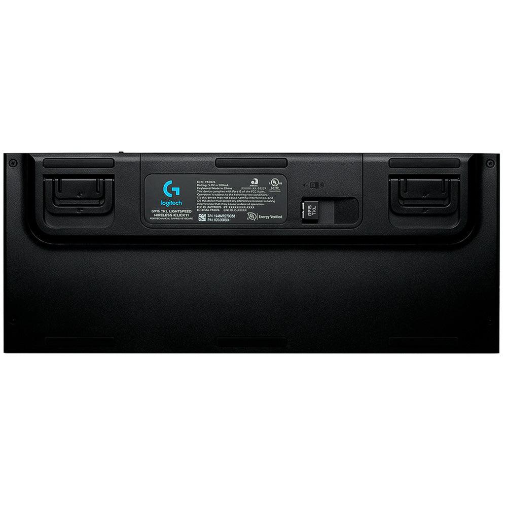 Teclado Mecânico Gamer Sem Fio Logitech G915 TKL RGB LIGHTSYNC, USB ou Bluetooth, Ultrafino, Switch GL Tactile, Preto
