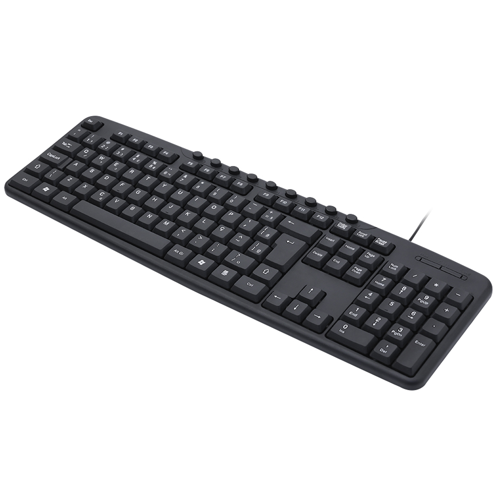 Teclado USB Multimidia KB-M40BK Preto C3Tech