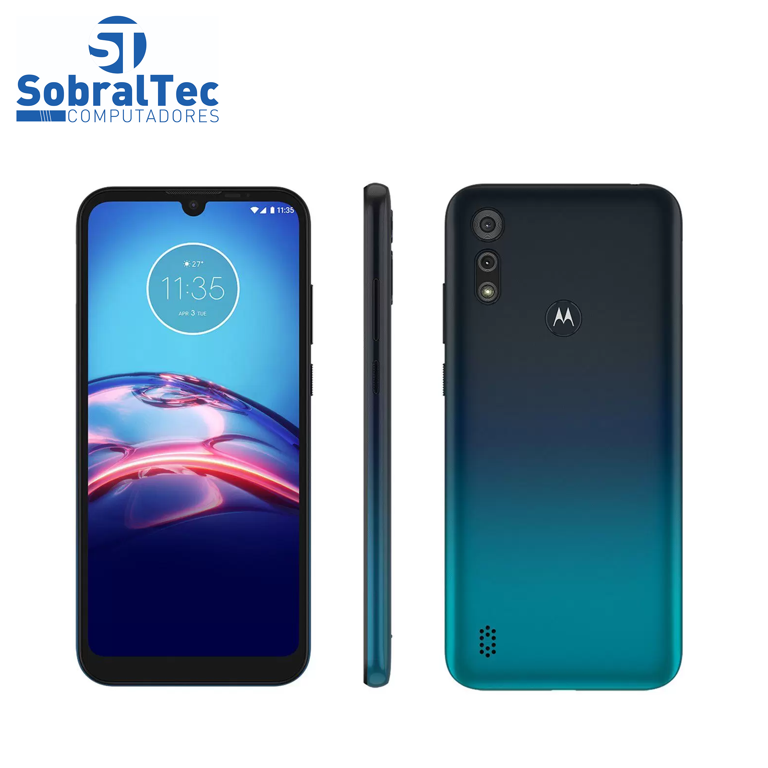 Smartphone Motorola Moto E6S 64GB Azul Navy 4G - Octa-Core 4GB RAM 6,1” Câm. Dupla + Selfie 5MP