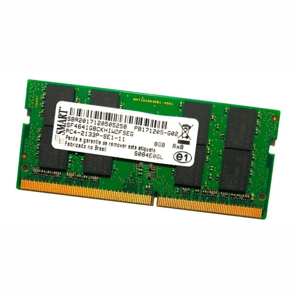 Memória Notebook DDR4 de 8GB Smart SF4641G8CKHIWDFSEG PC4-2133P-SE1-11