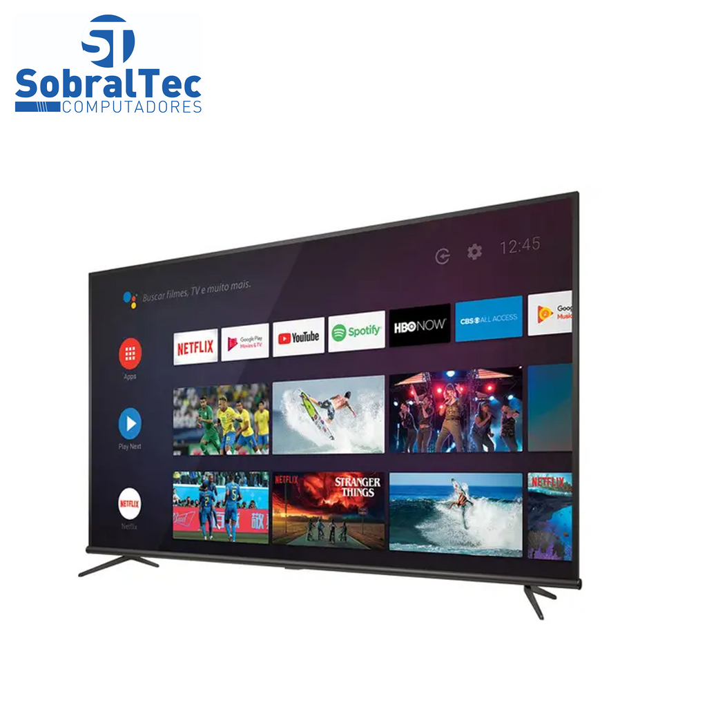 Smart TV 4K LED 65” SEMP TCL 65P8M Android Wi-Fi - Bluetooth HDR Inteligência Artificial 3 HDMI 2 USB