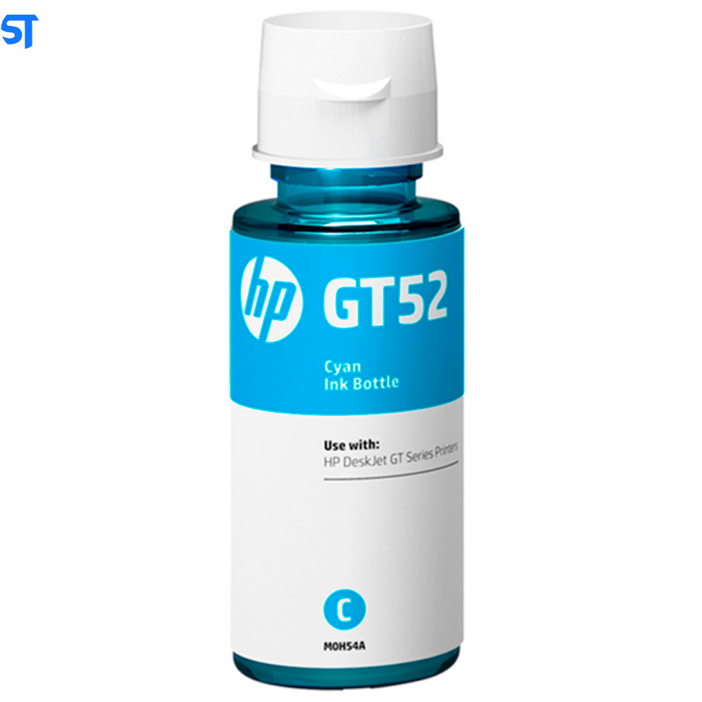 Refil de Tinta HP GT52 Azul 8.000 Paginas  Compátivel com HP Smart Tank 517 HP Deskjet GT5822 HP Ink Tank 116