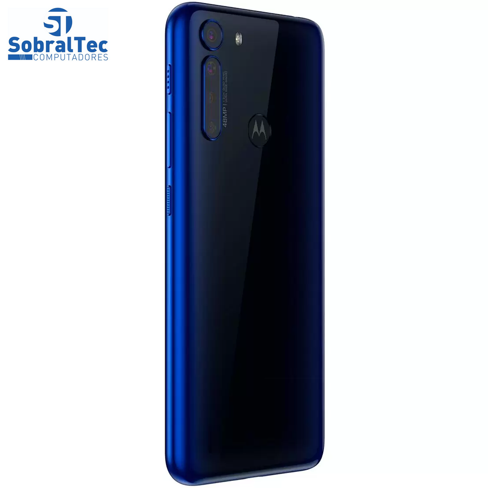 Smartphone Motorola One Fusion 128GB Azul Safira - 4GB RAM Tela 6,5” Câm. Quádrupla + Selfie 8MP