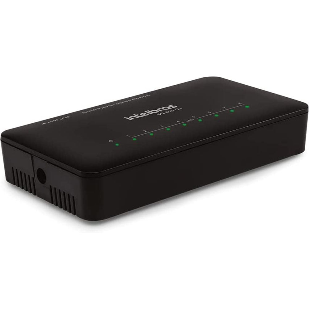 Switch Intelbras 8 Portas Gigabit Ethernet 10/100/1000 Com QoS Sg 800 Q+