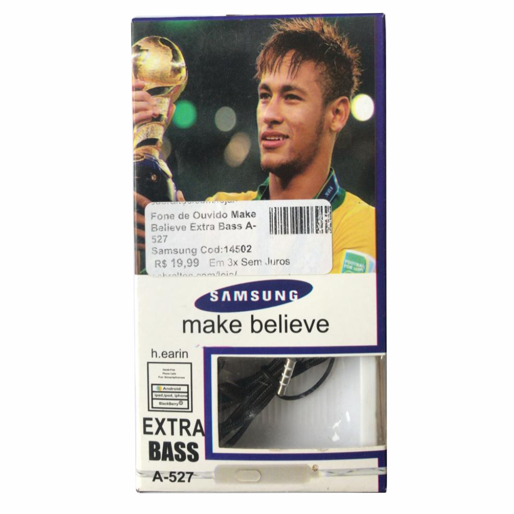 Fone de Ouvido Make Believe Extra Bass A-527 Samsung