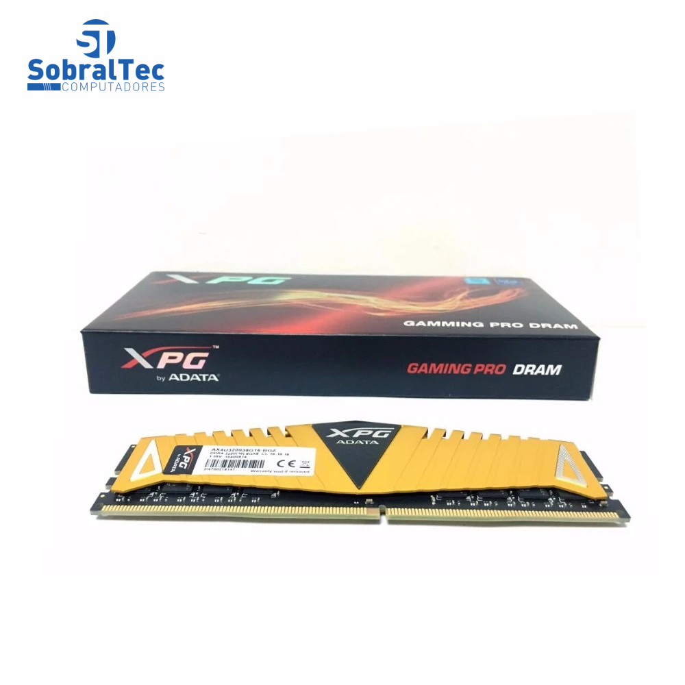Memória Ram Desktop DDR4 8GB Adata XPG Z1 - 3000 MHz 1.2v-1.35v