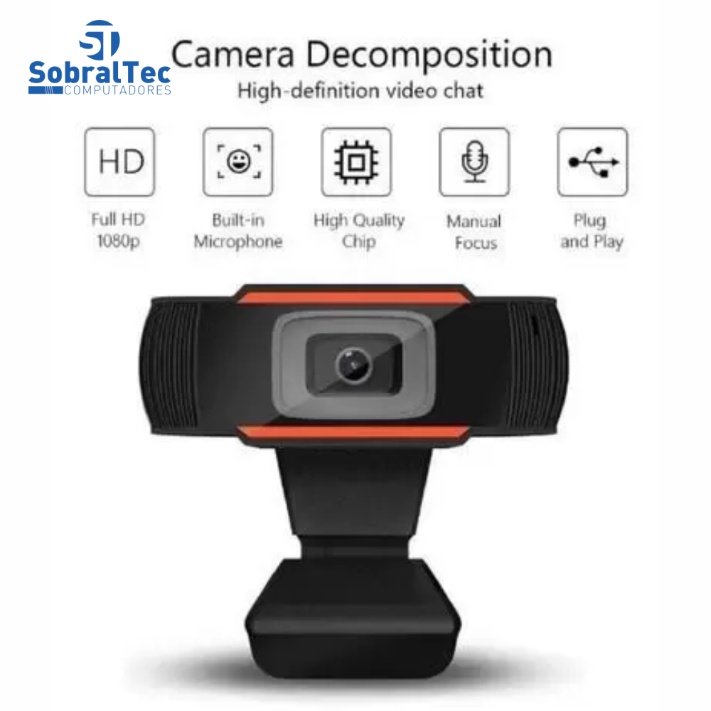 Webcam De Alta Definição 720p USB 2.0 Web Câmera Com Microfone AOSAIDI