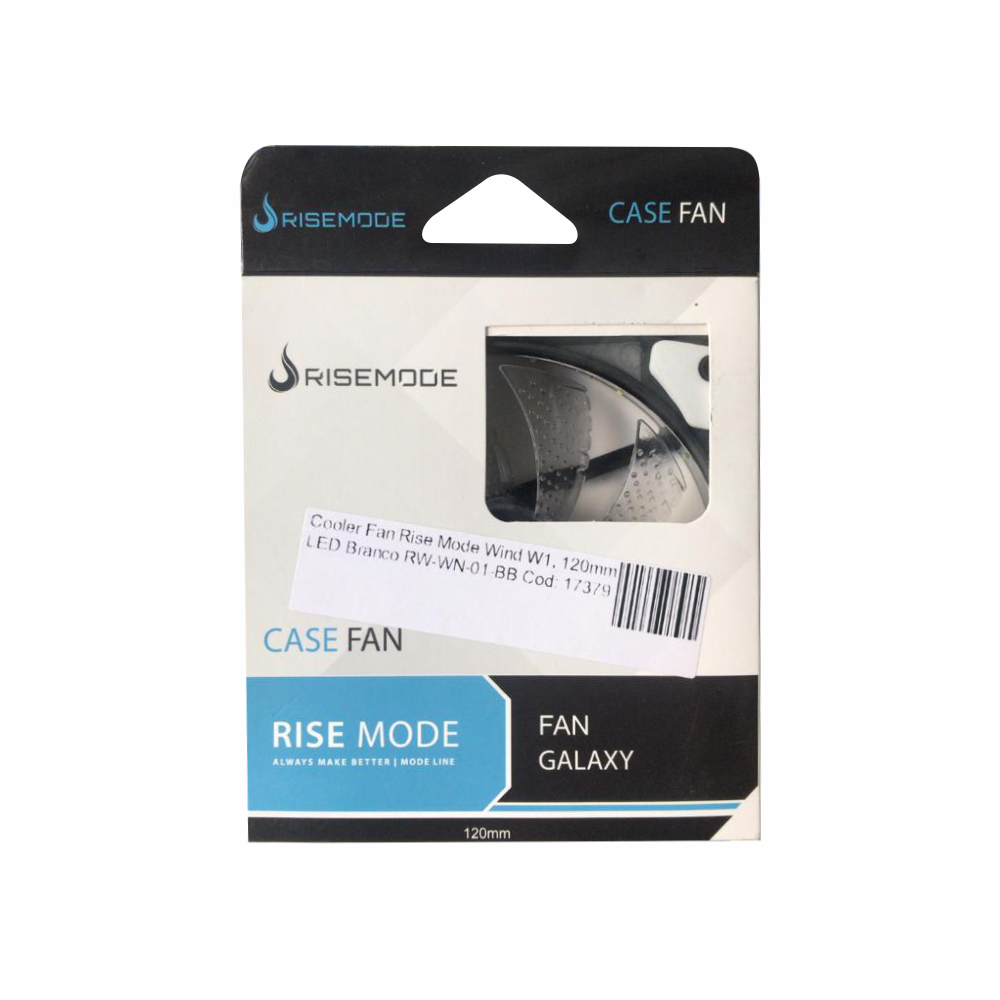Cooler Fan Rise Mode Wind W1, 120mm LED Branco RW-WN-01-BW
