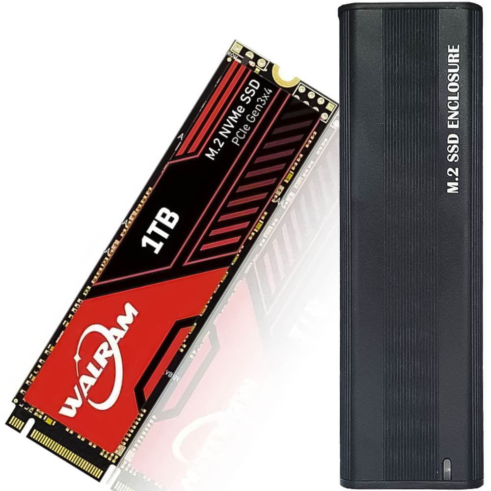 Kit Case M.2 Externa Portatíl Com Cabo USB-C/USB 3.1 com SSD M.2 NVMe 1TB