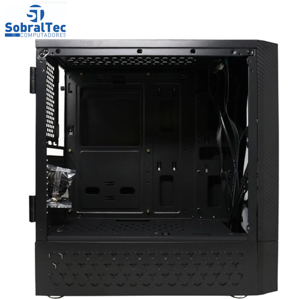 Gabinete Gamer Bg-018 Preto Bluecase - Sem Fonte / Led Rgb / Usb 3.0 Frontal