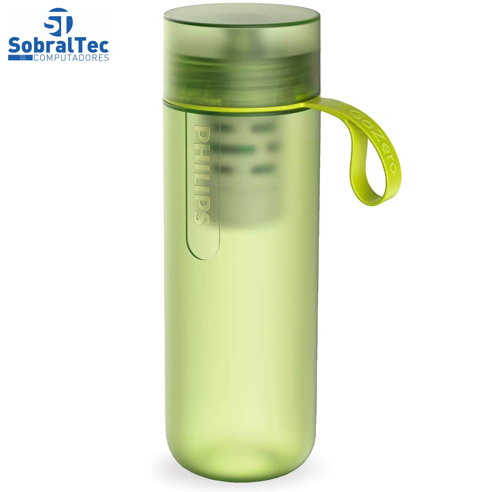 Garrafa de Água Philips GoZero Adventure AWP2722LIR Verde - Squeeze 590ml Com Filtro AWP294/295