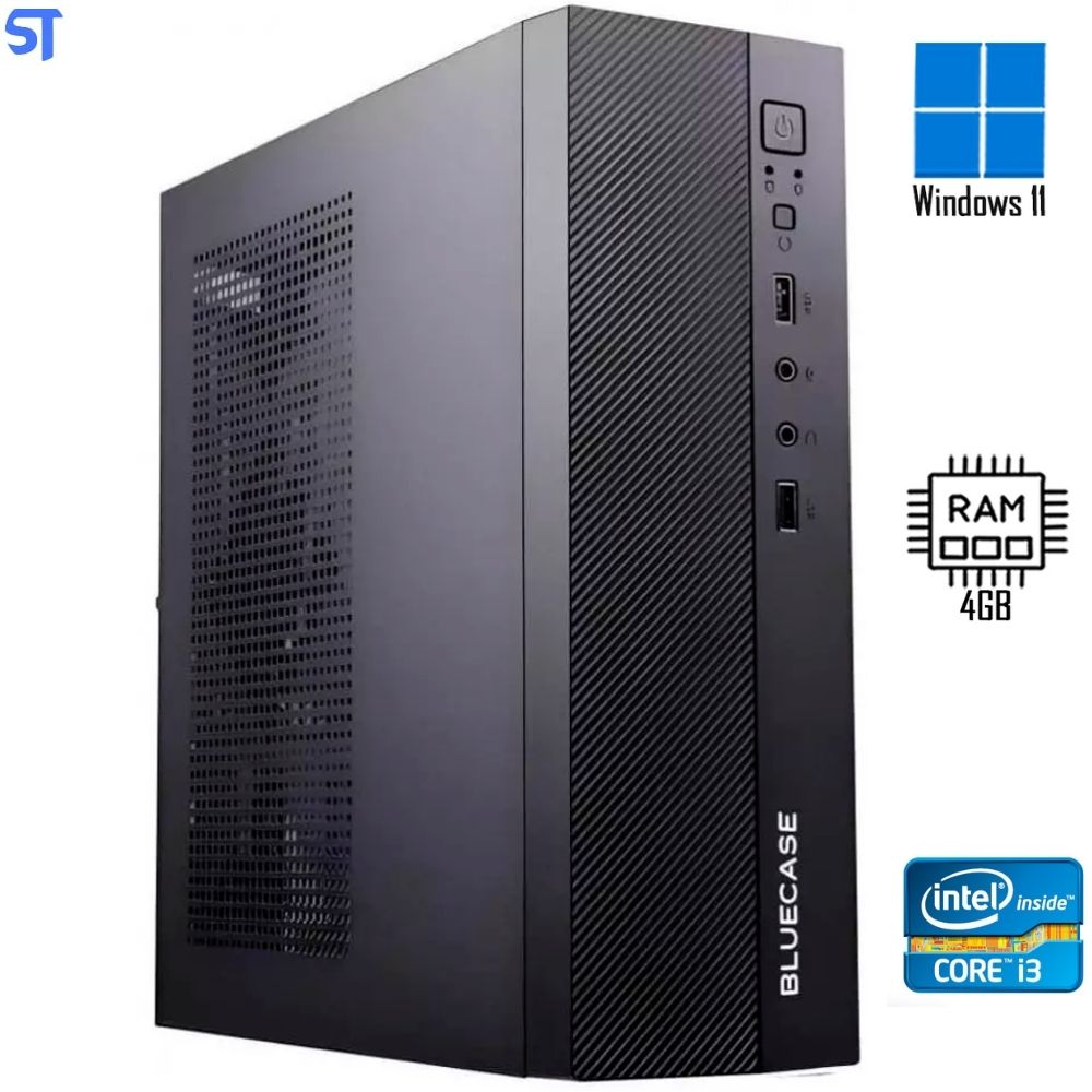 Computador Core i3-2100- Sem Ssd - Memória 4GB - Gab Atx Slim - Windows 10