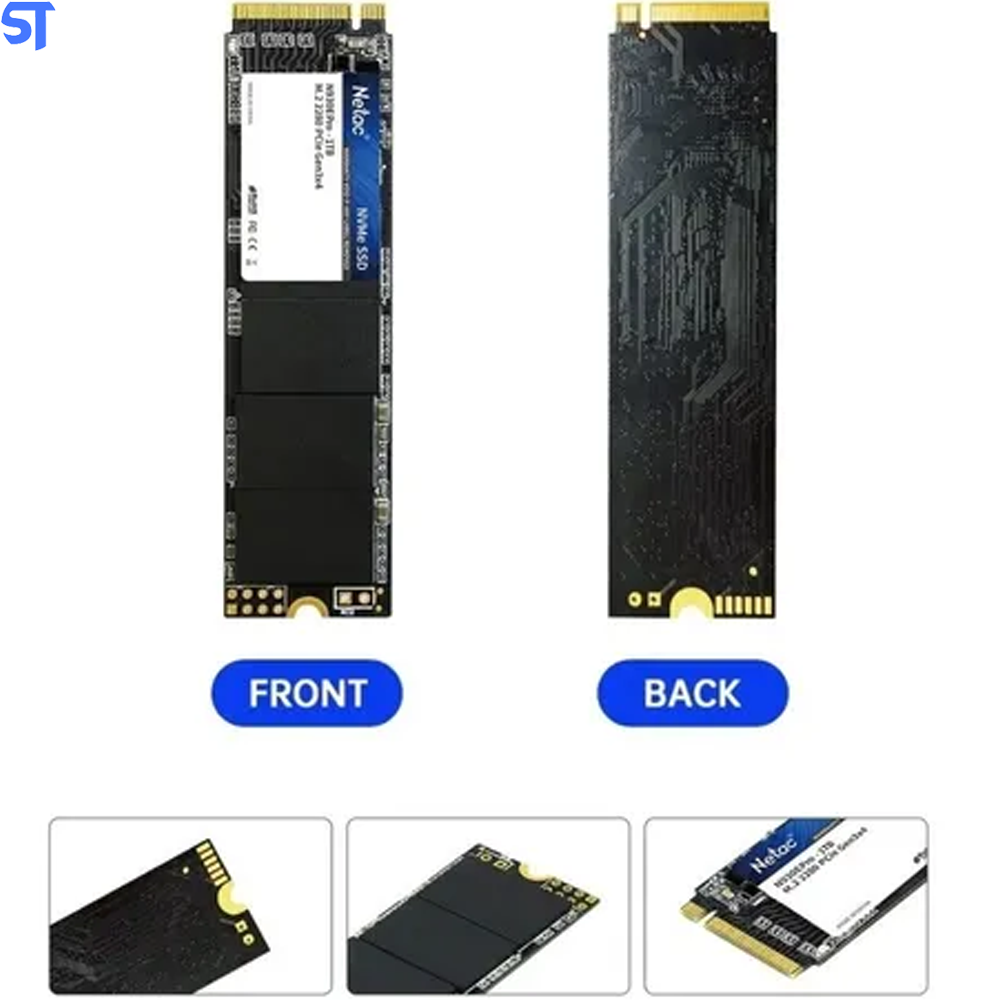 SSD M.2 NVMe Netac 256Gb 1970MBP/s Leitura 1250MBP/s Escrita